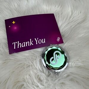New Limited Edition Jewel Emerald Green Poshmark Swag Logo Compact Mirror Case